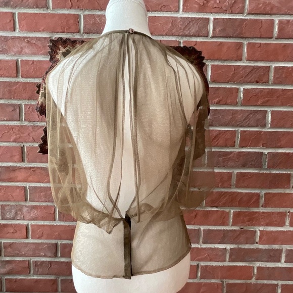Jean Paul Gaultier Mesh Embroidered Top Made in Italy - Picture 3 of 14